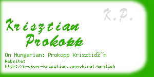 krisztian prokopp business card